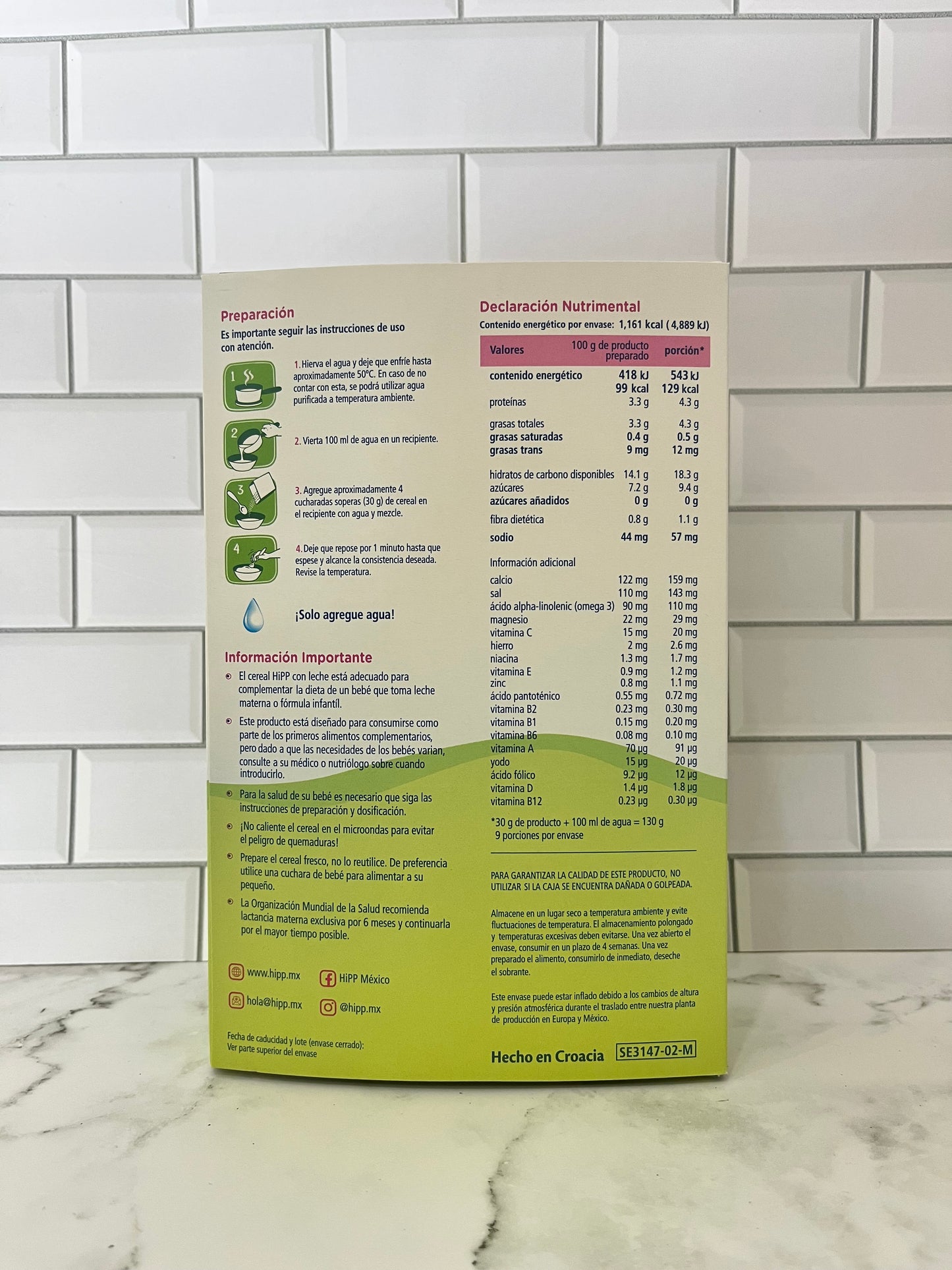 Cereal HiPP Orgánico: Avena, Trigo y Maíz