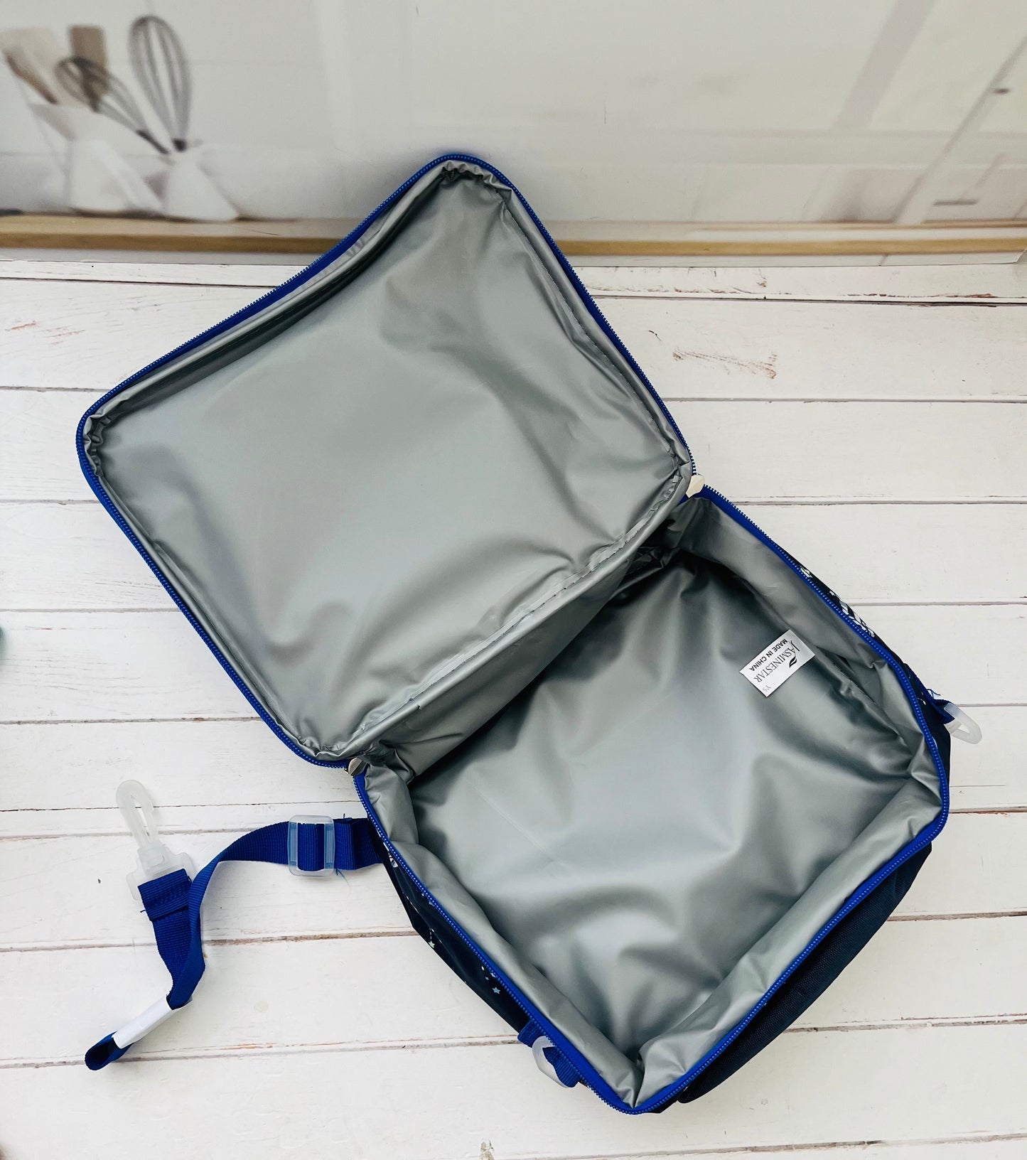 Lonchera térmica de tela con bolso para termo