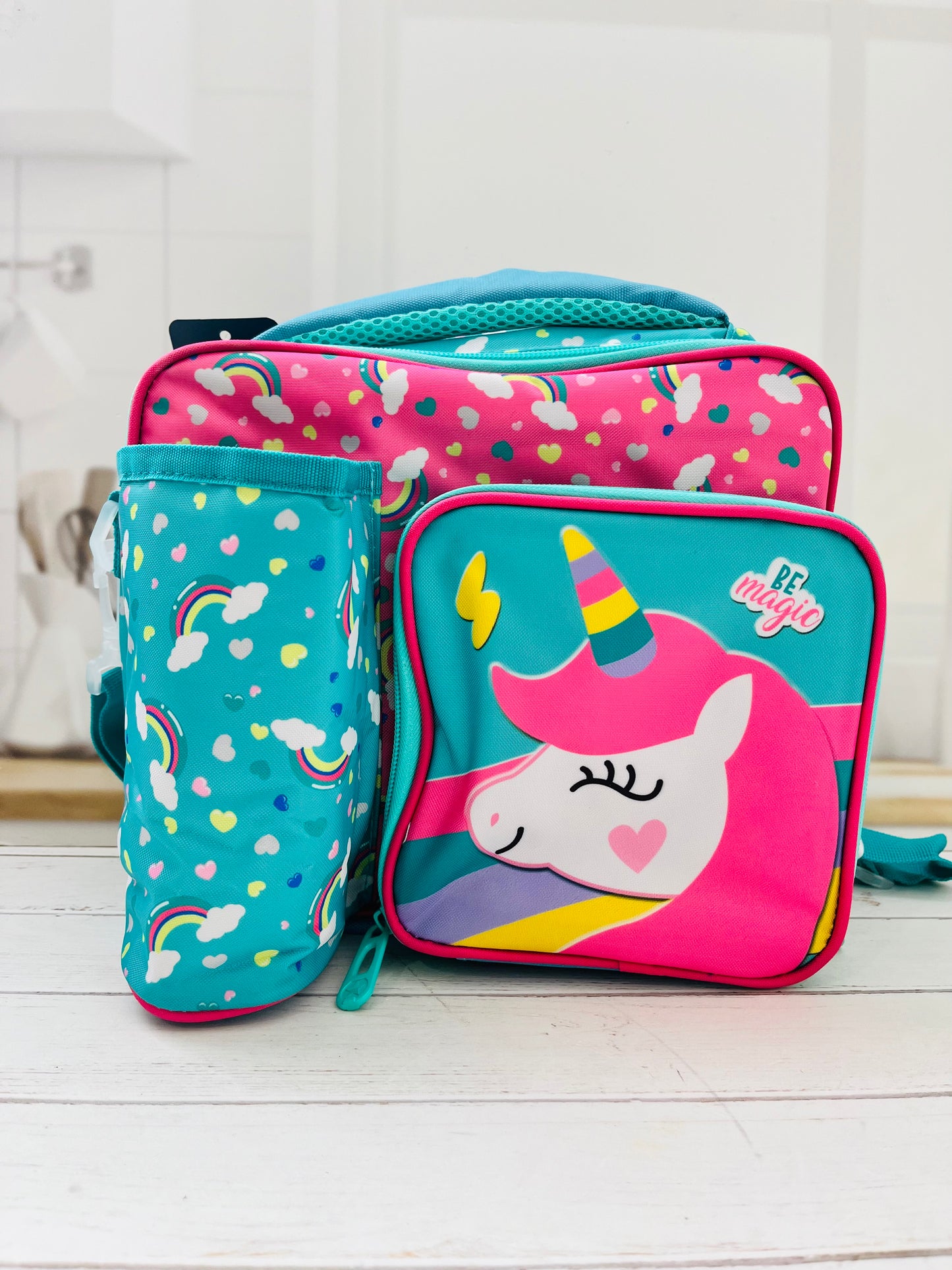 Lonchera térmica de tela con bolso para termo