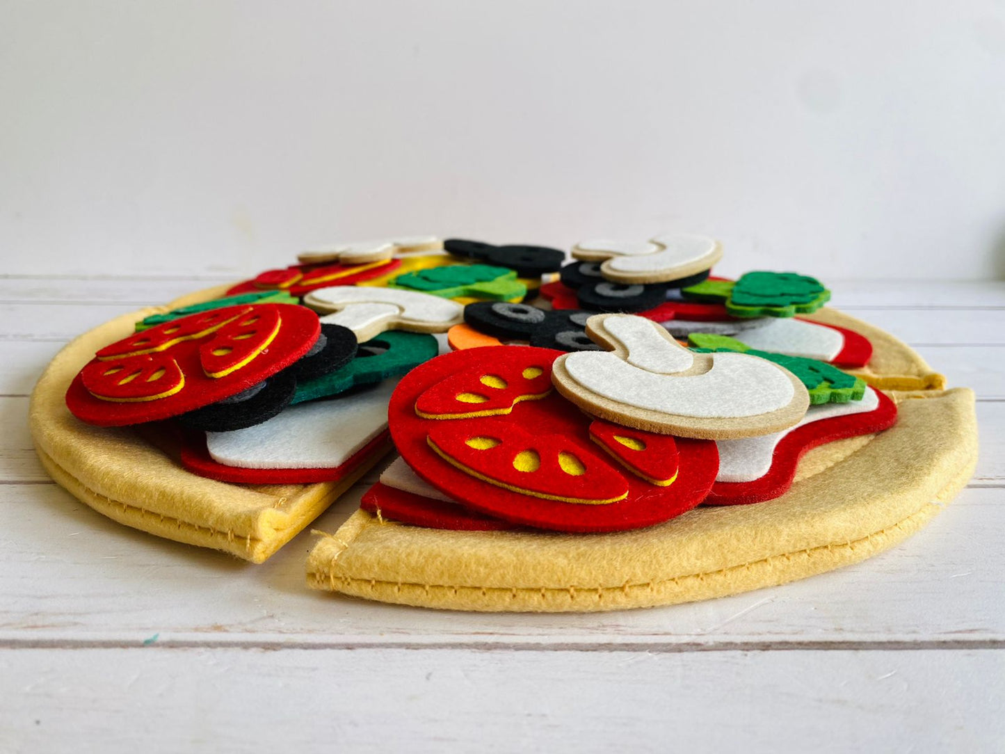 Juego de pizza armable fieltro