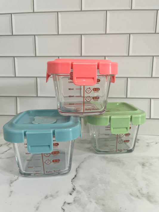 Contenedores de vidrio para almacenamiento de alimentos - Set de 3