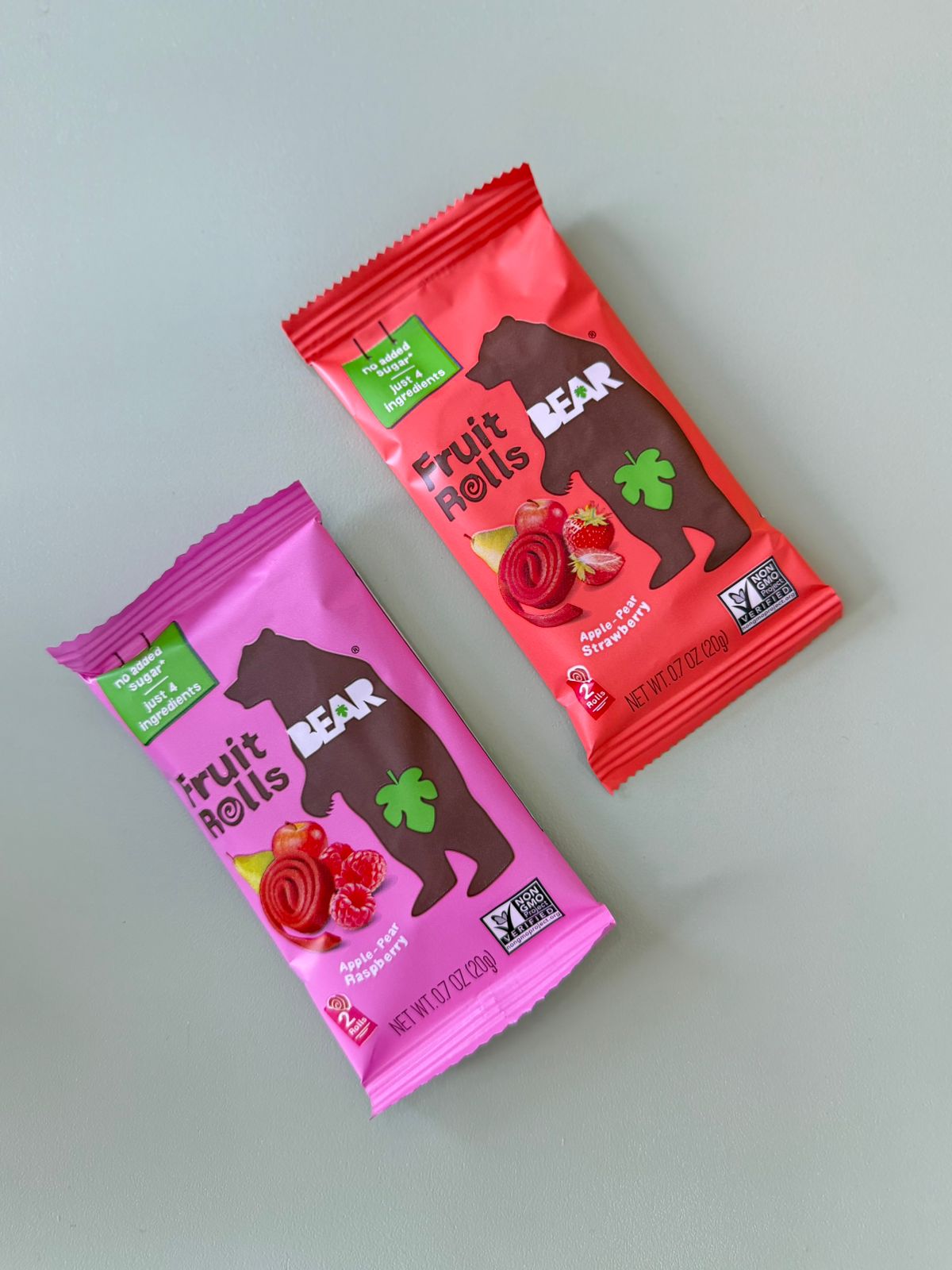 2 Fruit Rolls Bear Snacks