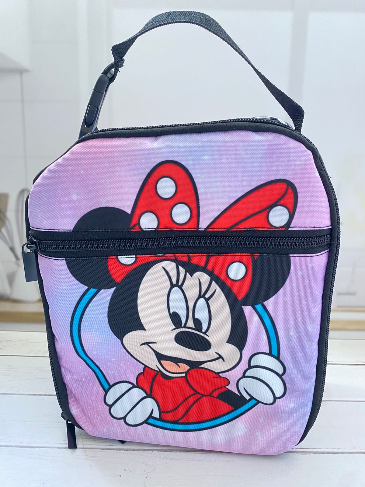 Lonchera térmica tipo mochila Minnie y Mickey