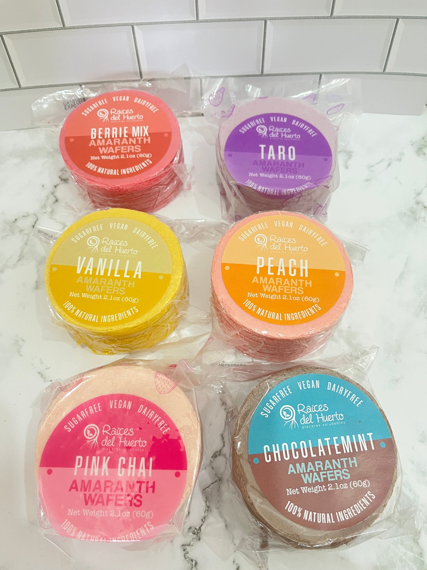 6 pack obleas de amaranto - Mix de sabores