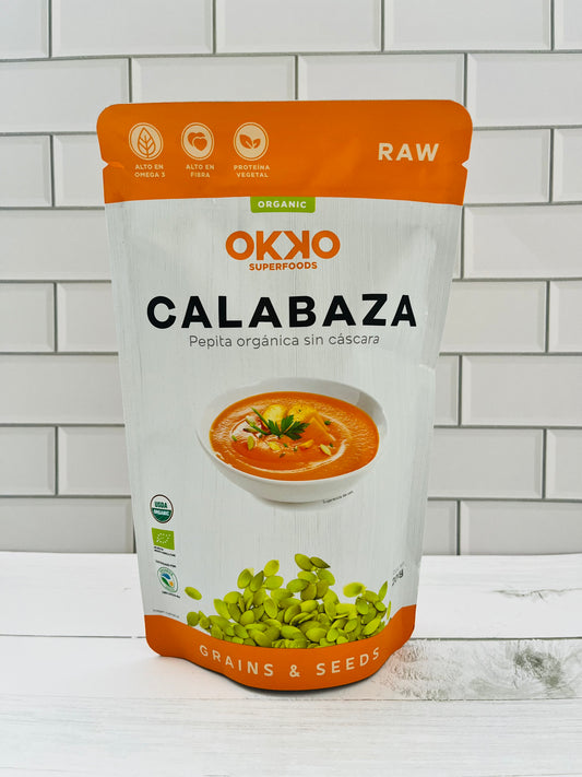 Pepita orgánica de calabaza sin cáscara OKKO