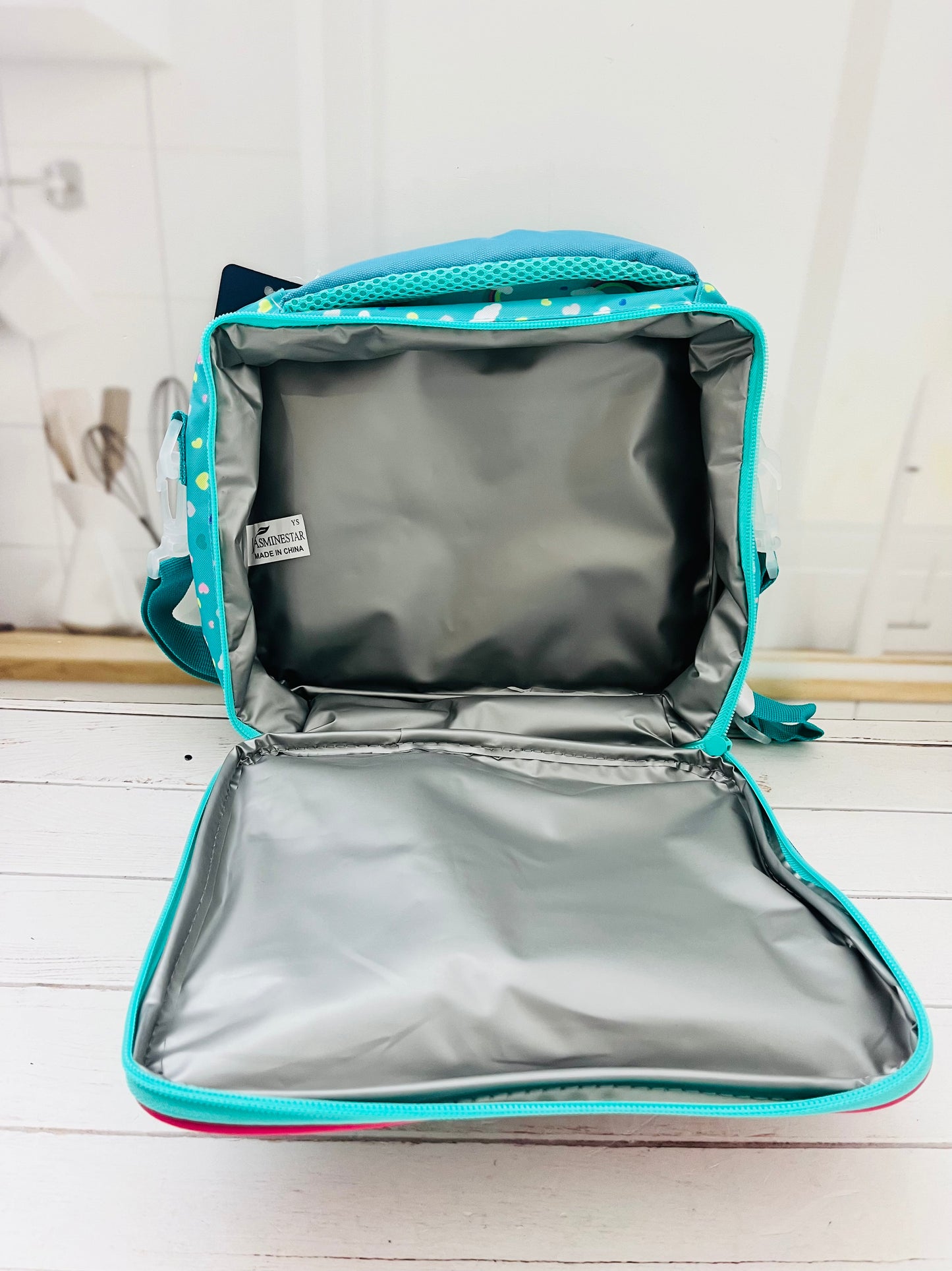 Lonchera térmica de tela con bolso para termo