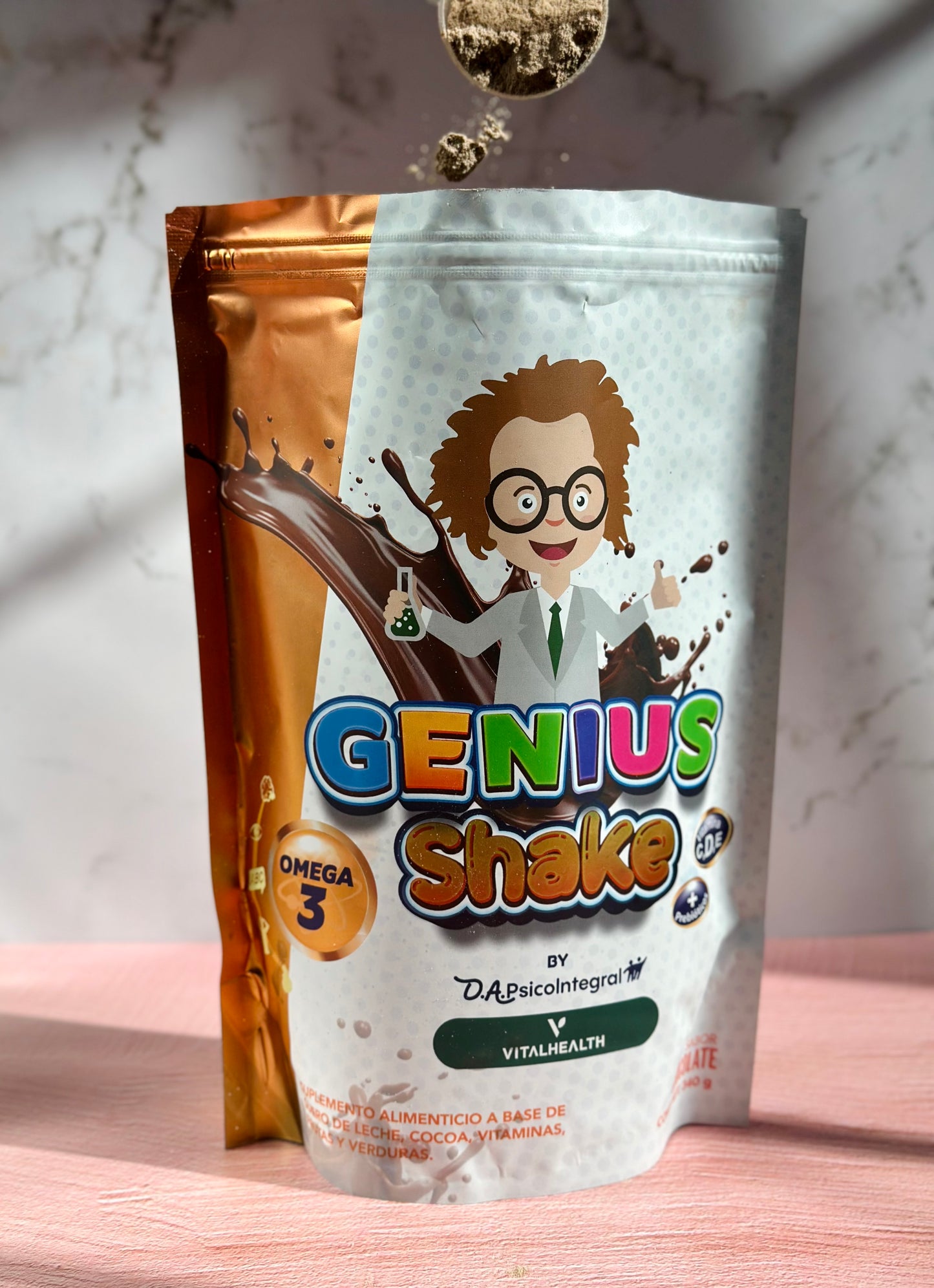 Genius Shake malteada nutritiva con proteína sabor chocolate
