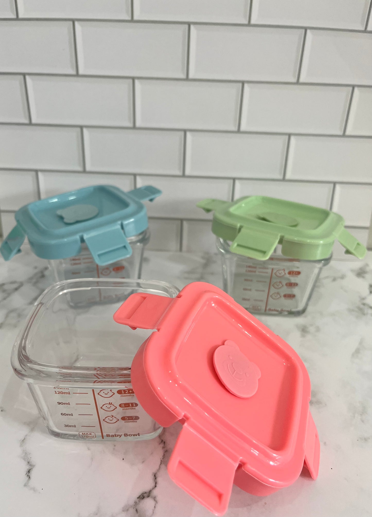 Contenedores de vidrio para almacenamiento de alimentos - Set de 3