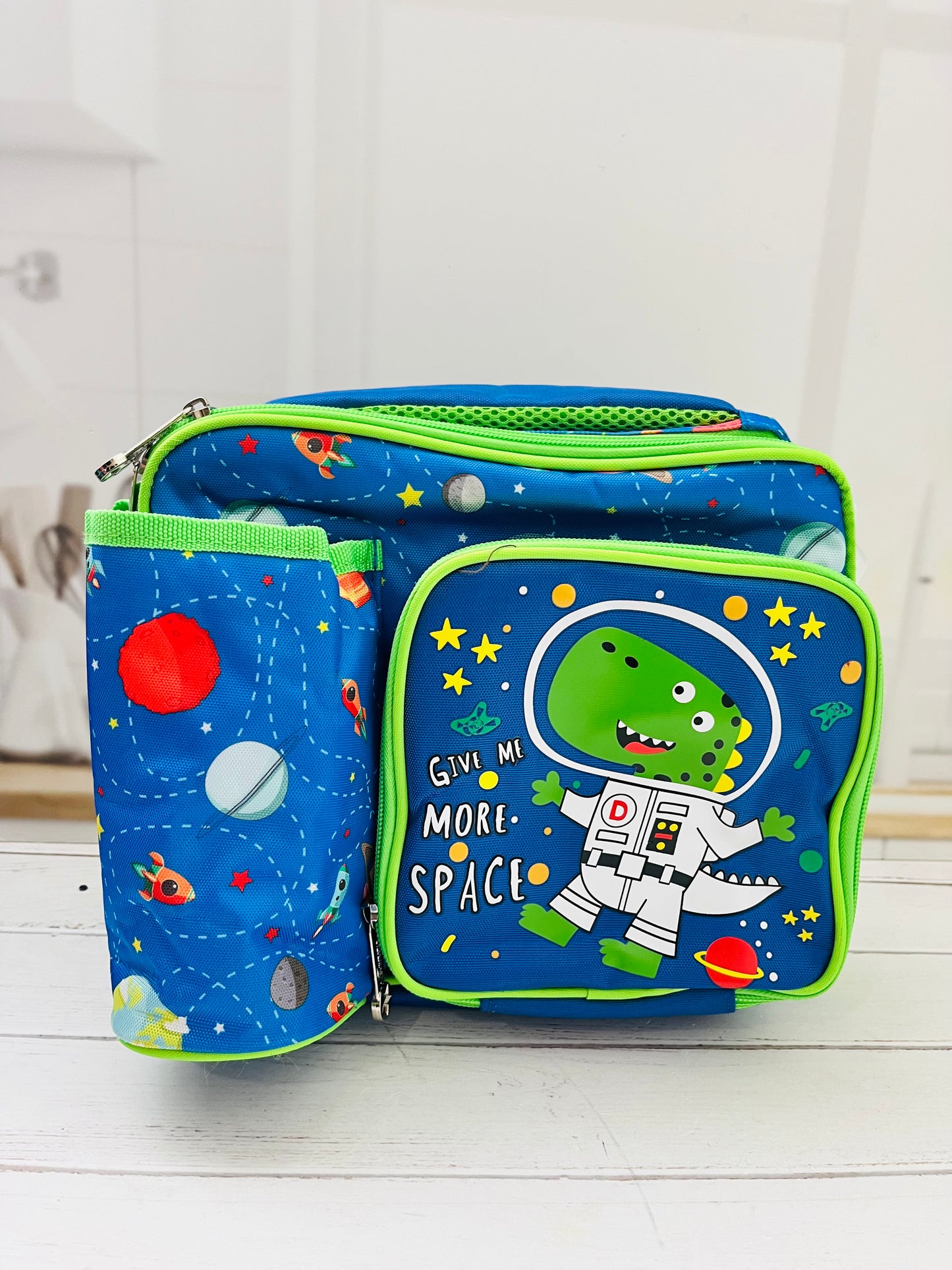 Lonchera térmica de tela con bolso para termo