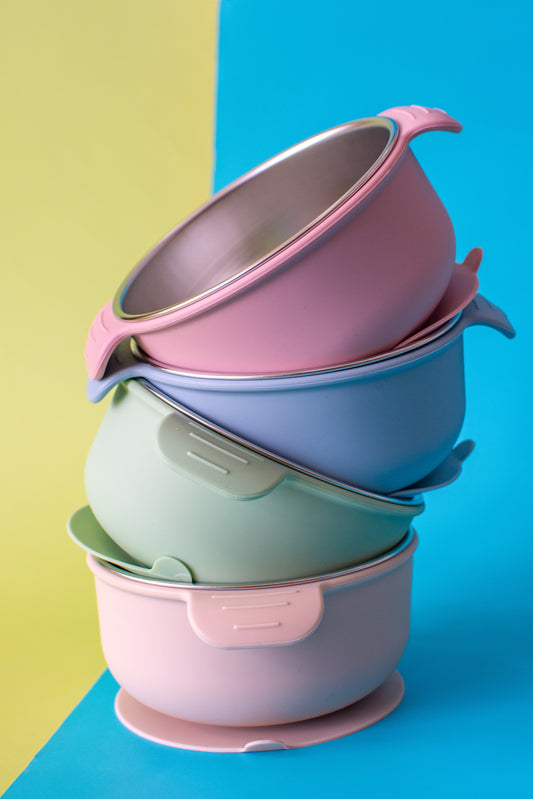 Tazon de Acero Inoxidable con Ventosa