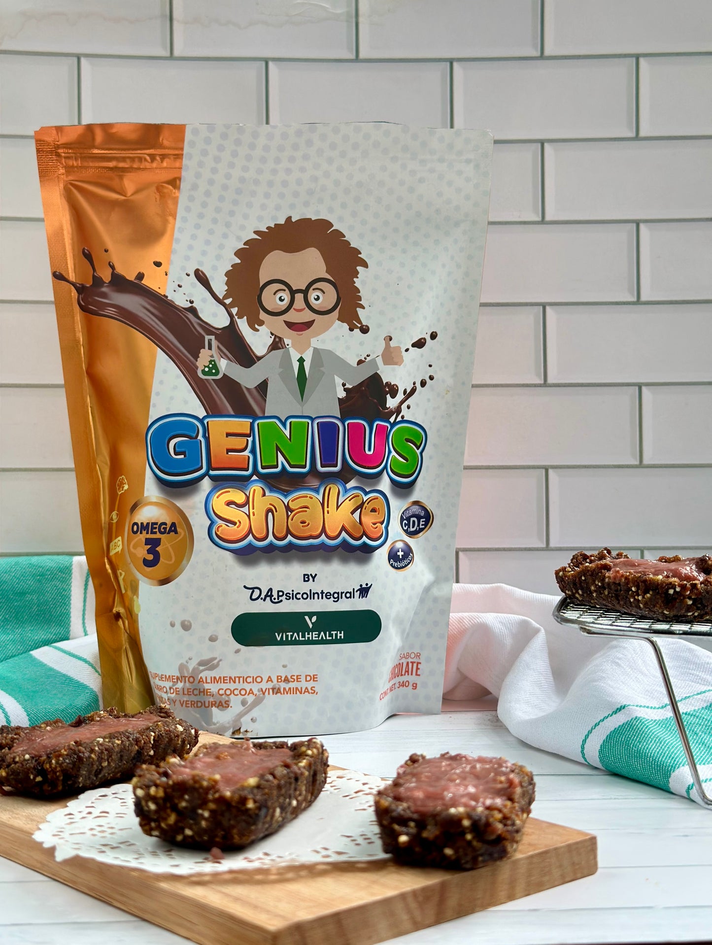 Genius Shake malteada nutritiva con proteína sabor chocolate