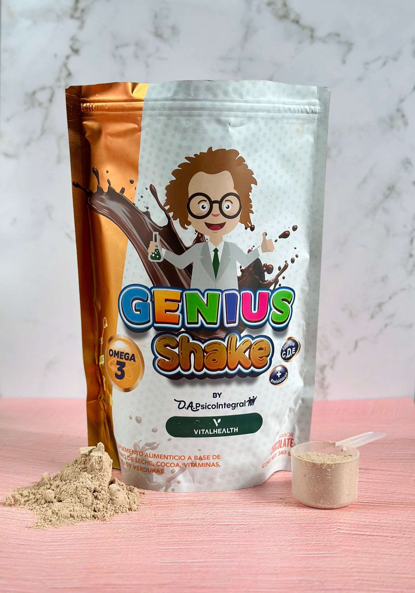 Genius Shake malteada nutritiva con proteína sabor chocolate