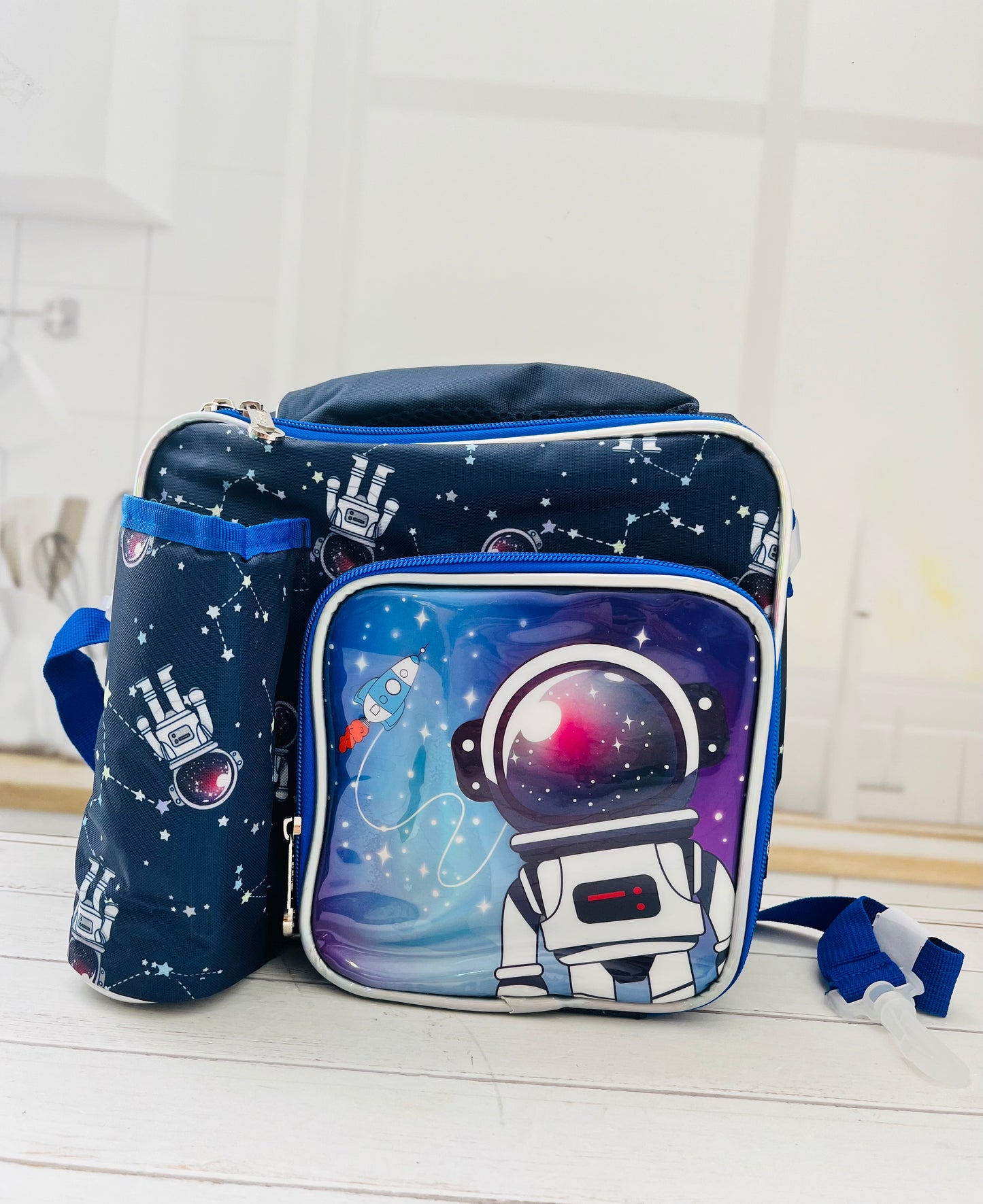 Lonchera térmica de tela con bolso para termo