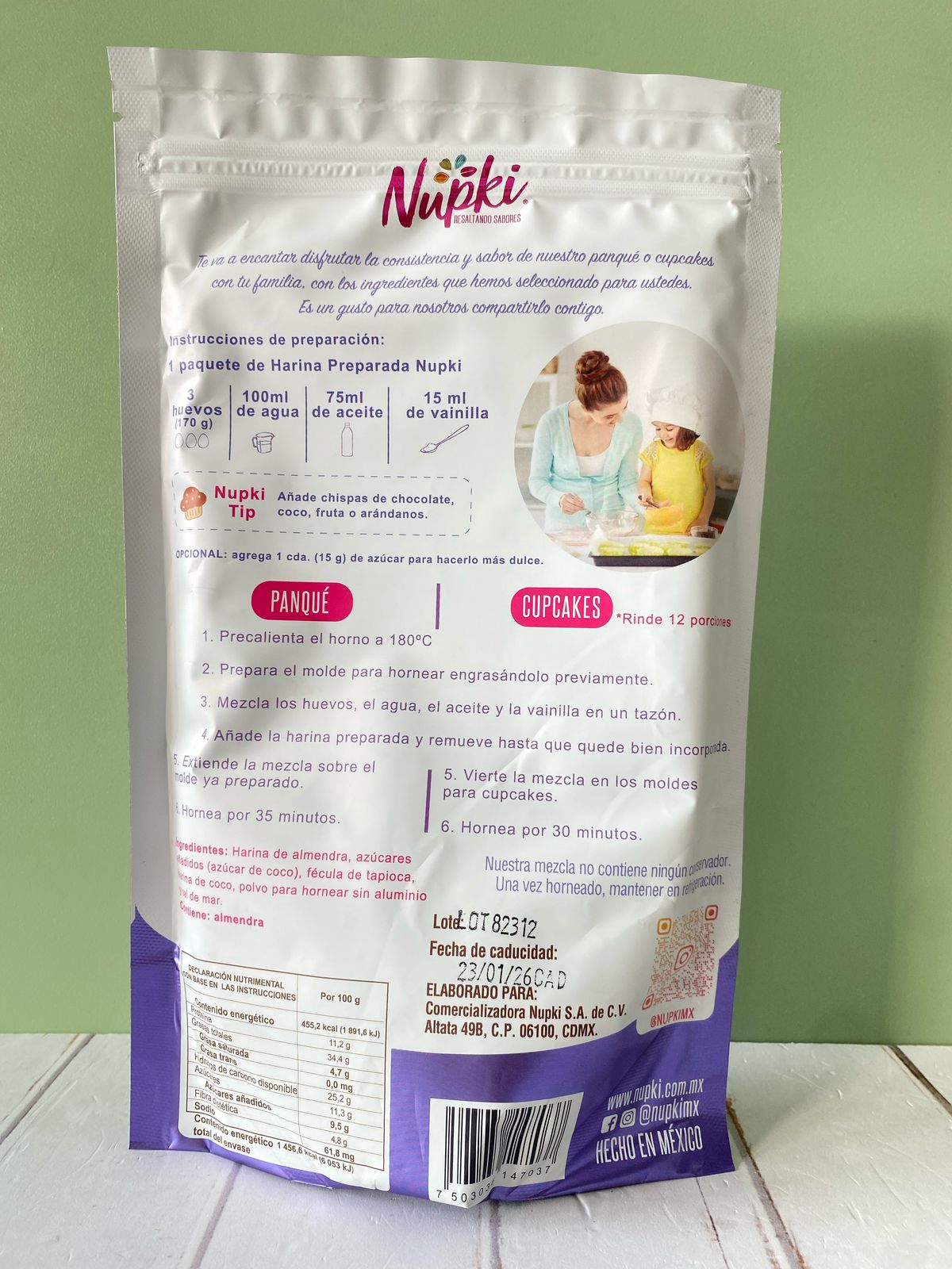 Harina de almendra para muffins