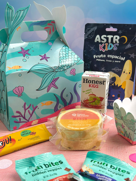 Cajita feliz con snacks saludables