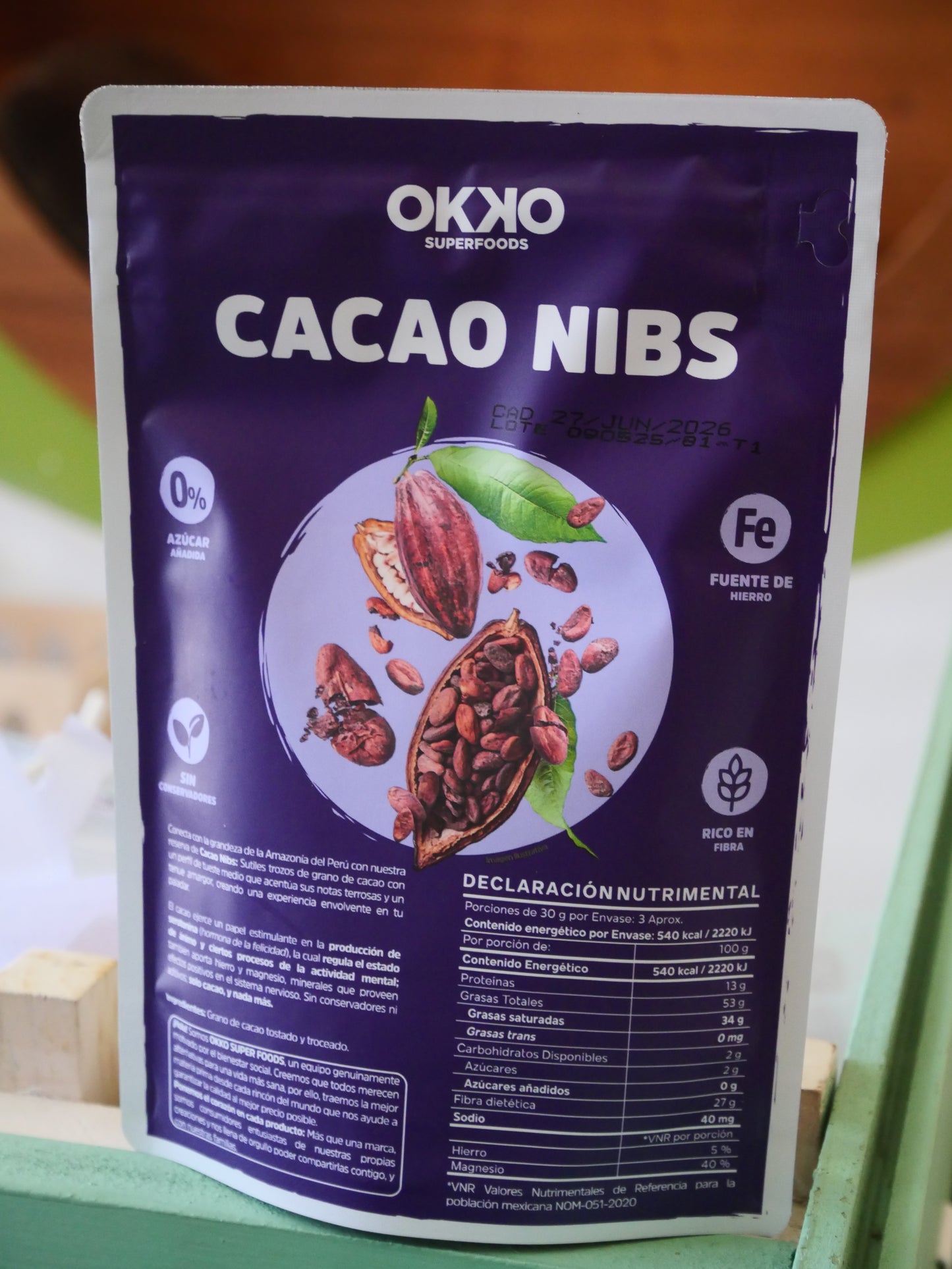 Cacao Nibs OKKO 100g
