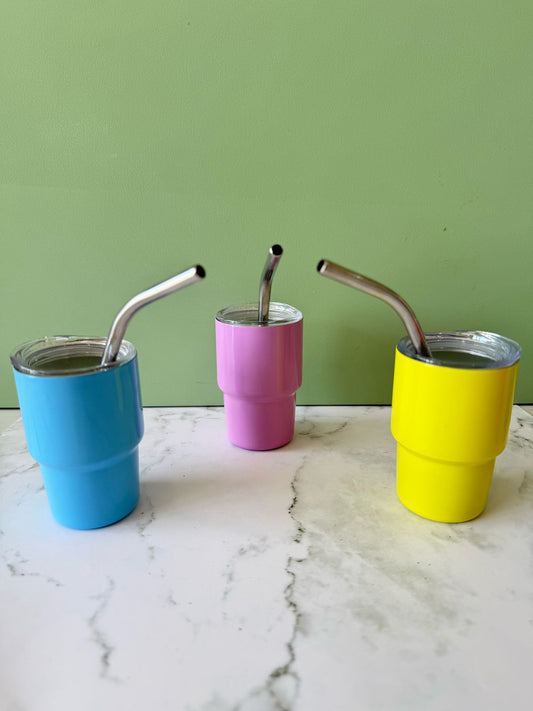 Mini Termo de Acero Inoxidable con Popote