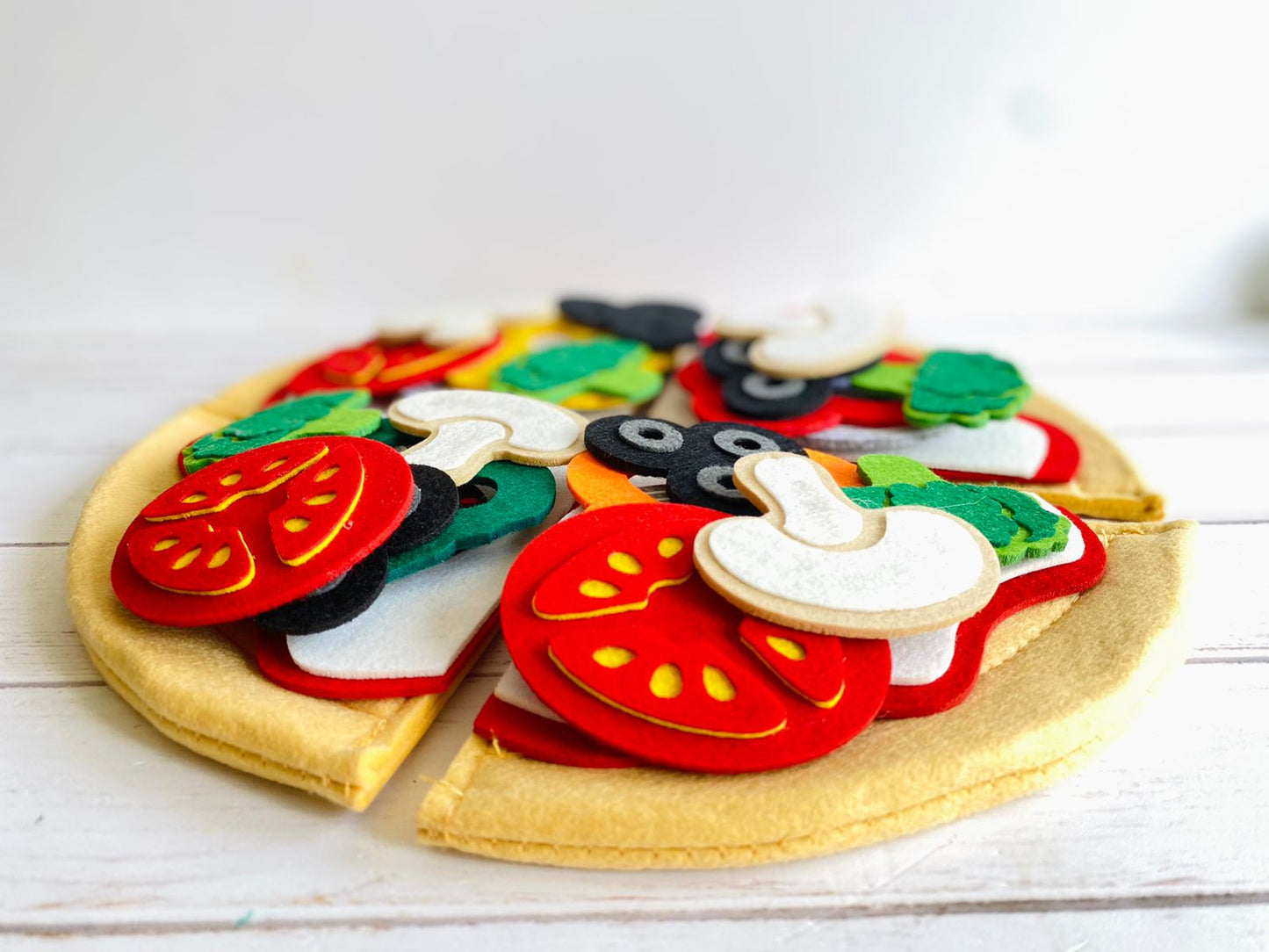 Juego de pizza armable fieltro