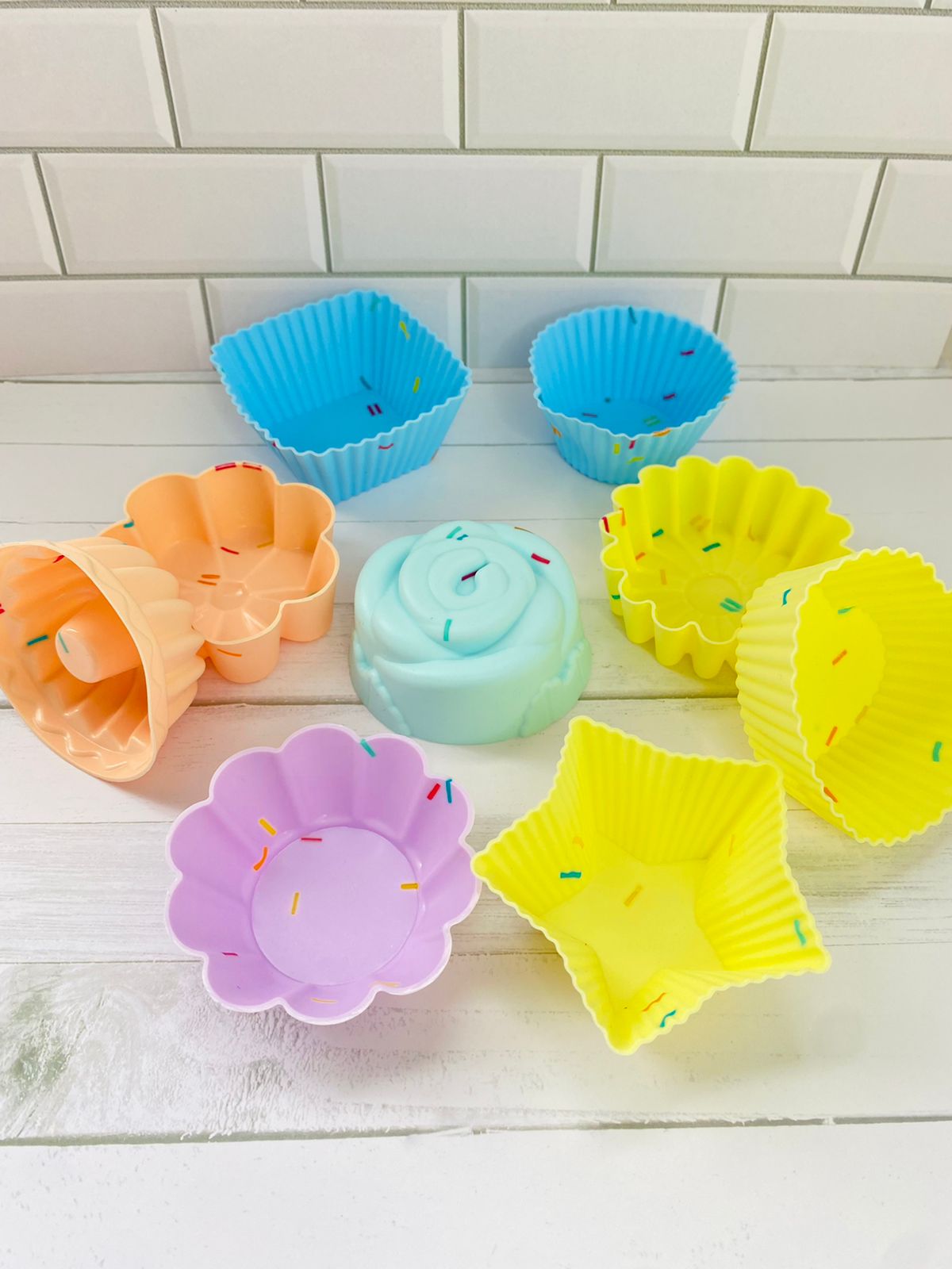 Capacillos de silicona sprinkles (9 piezas)