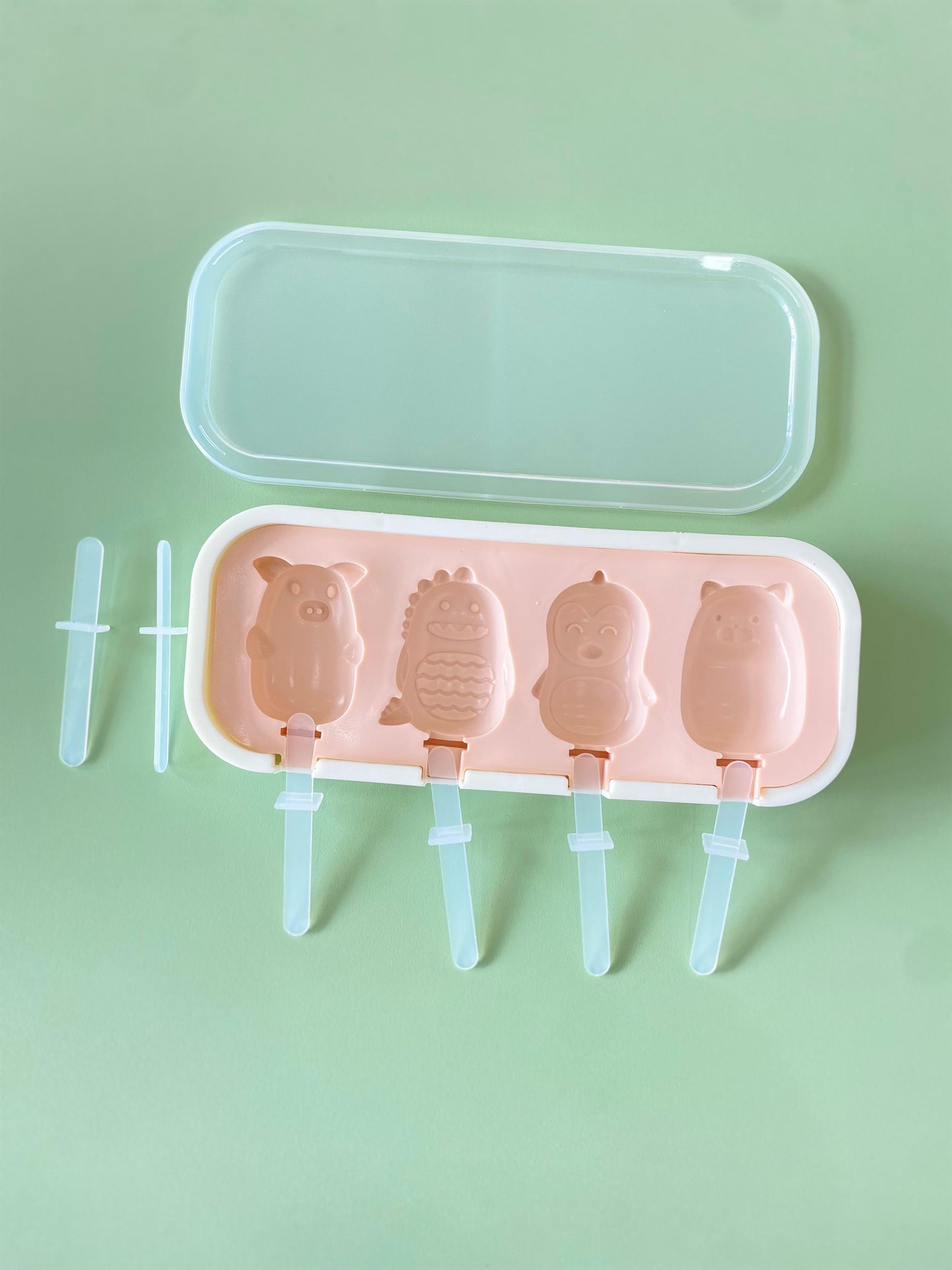 Molde para 4 paletas animales divertidos