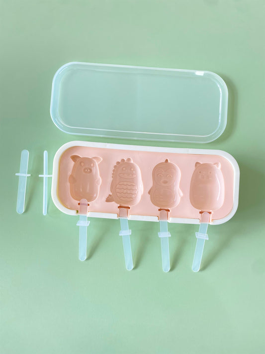 Molde para 4 paletas animales divertidos