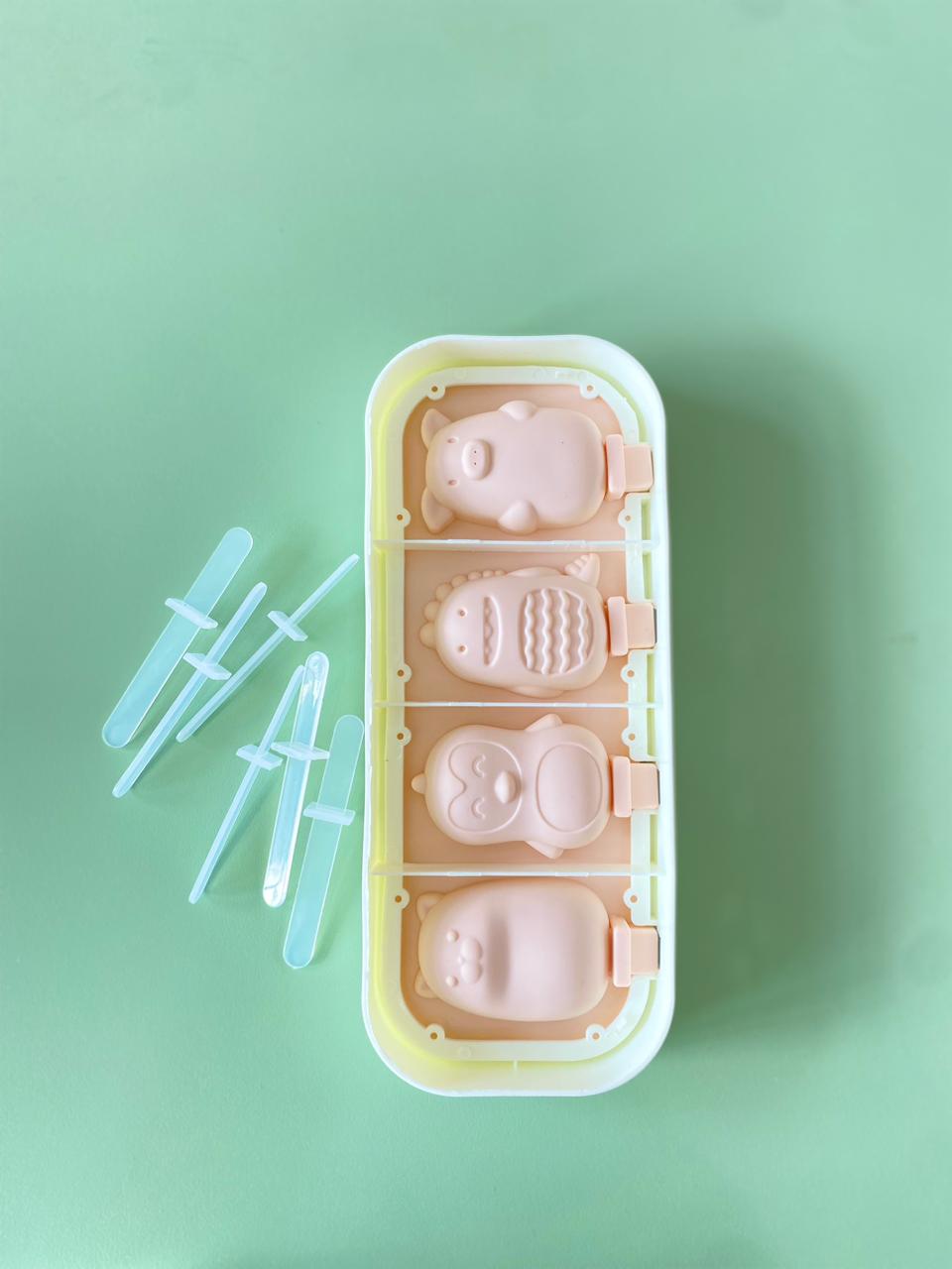 Molde para 4 paletas animales divertidos