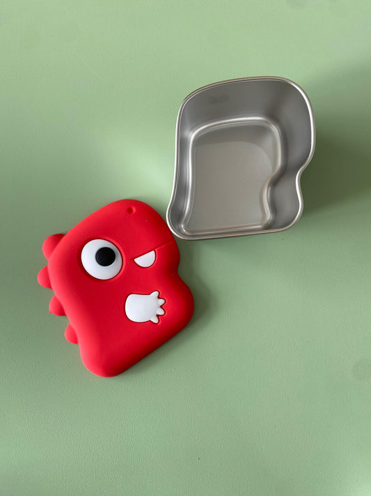 Contenedor acero inoxidable forma de dinosaurio