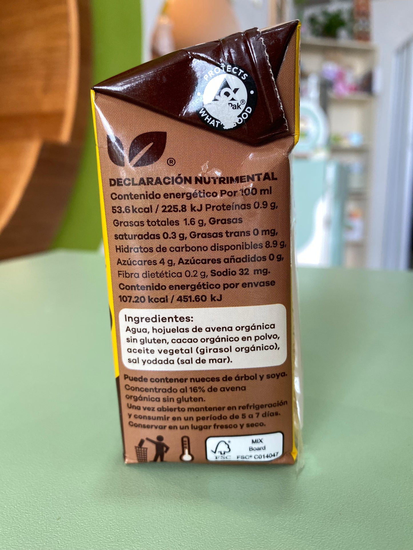 Lechita orgánica cacao y avena