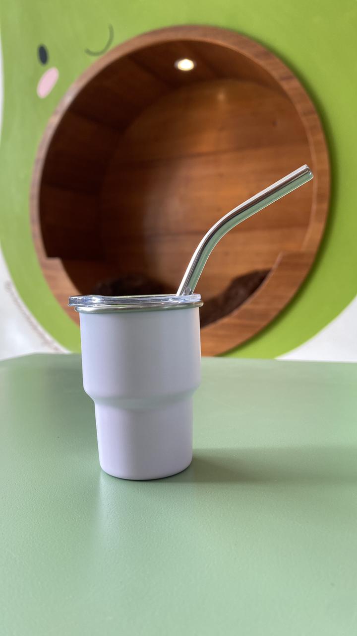 Mini Termo de Acero Inoxidable con Popote