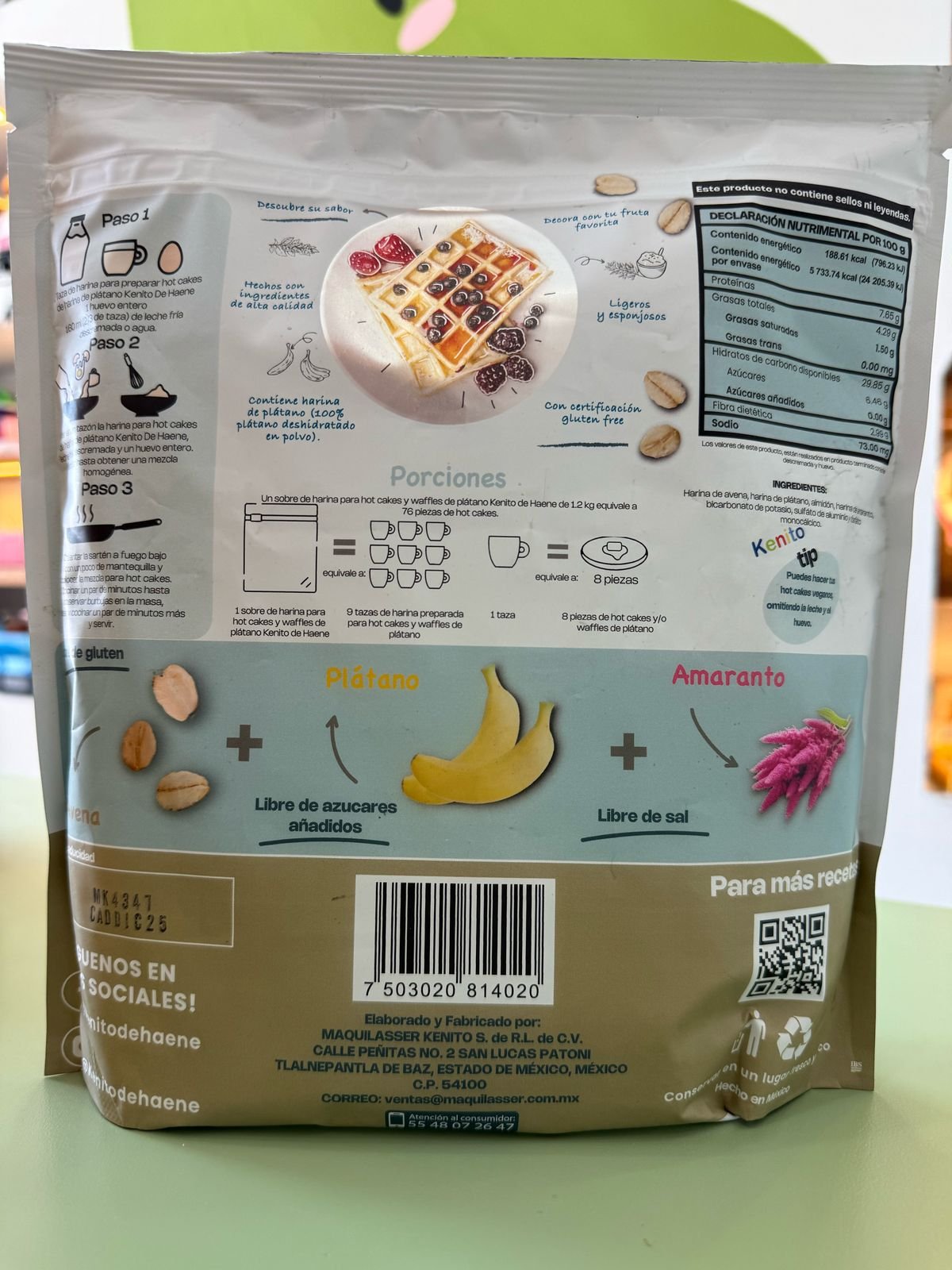 2 pack Harina para Hot Cakes y Waffles 1.2 kg