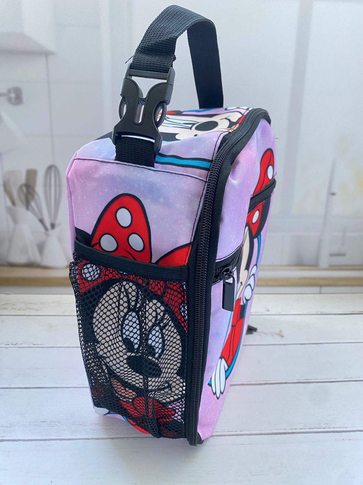 Lonchera térmica tipo mochila Minnie y Mickey