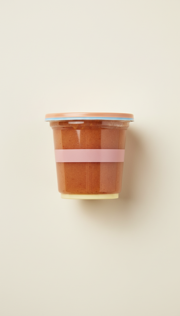 Copa de puré de manzana y canela natural