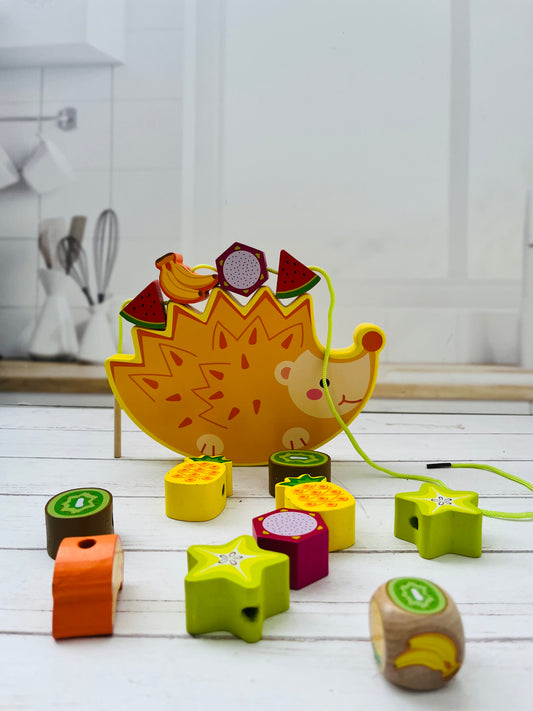 Erizo de madera creativo