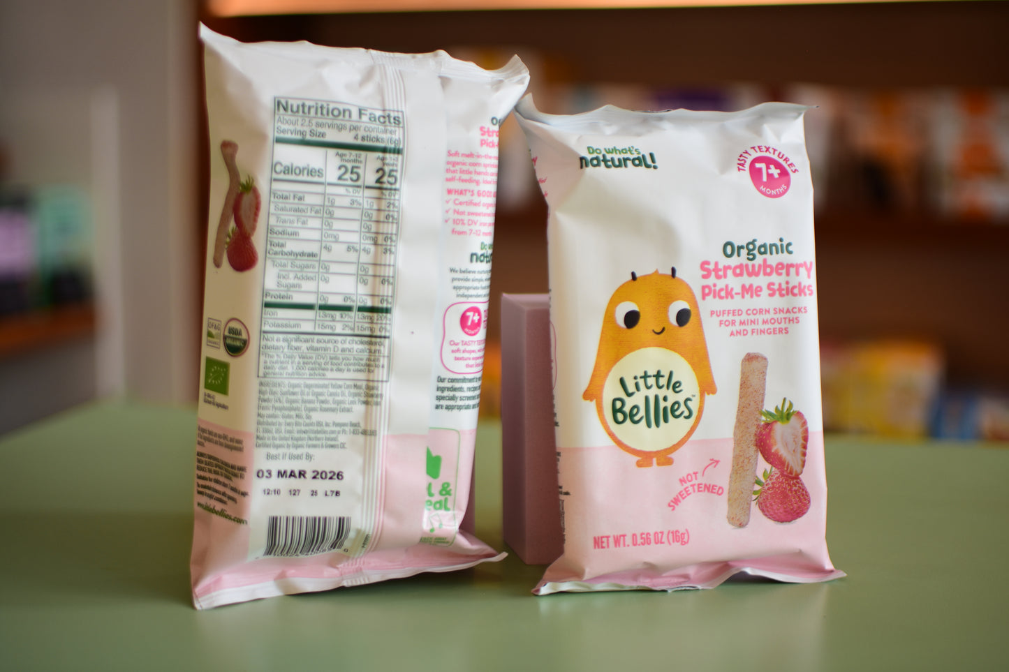 Palitos Pick-Me de Fresa Orgánica – Little Bellies