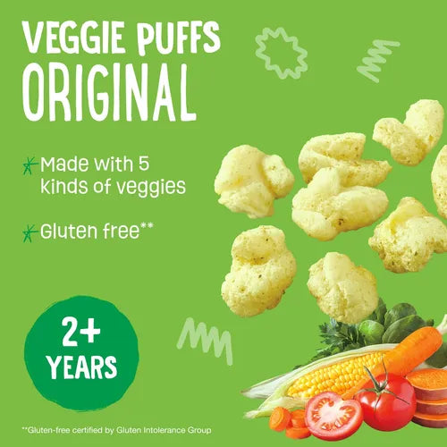 Paquete crujiente de snacks vegetales
