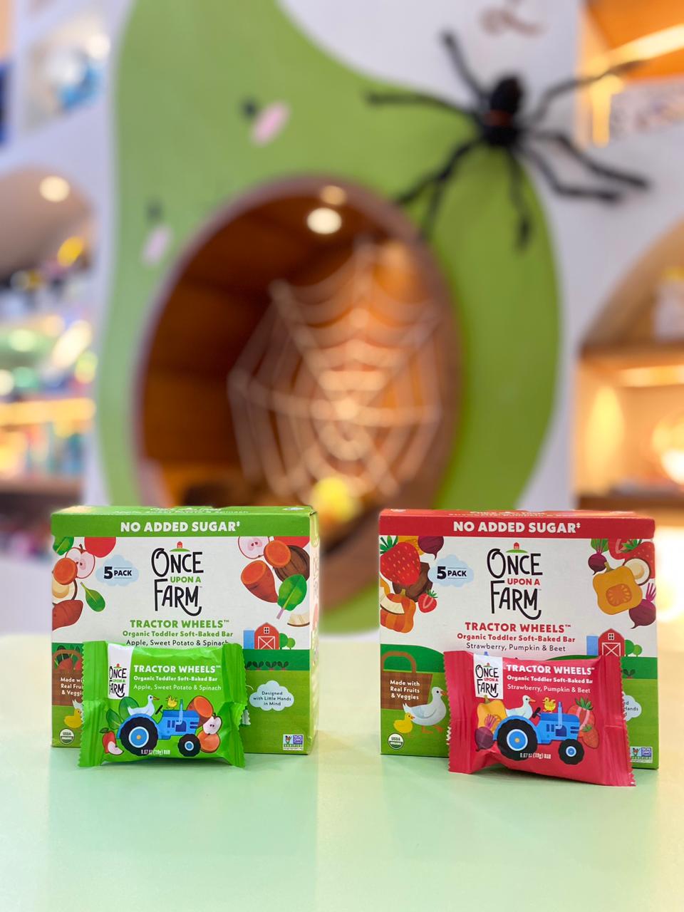 5 pack Galletas suaves Tractor Wheels MANZANA + CAMOTE + ESPINACA