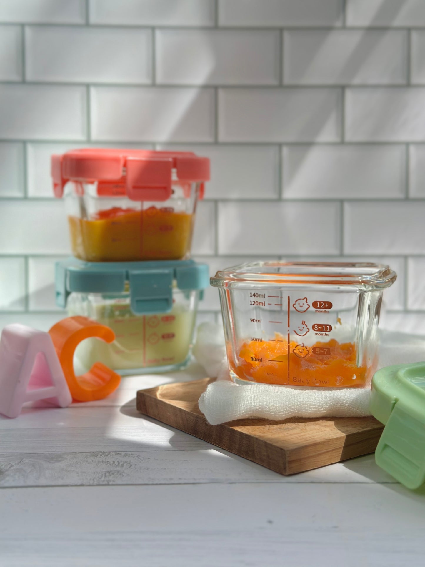 Contenedores de vidrio para almacenamiento de alimentos - Set de 3