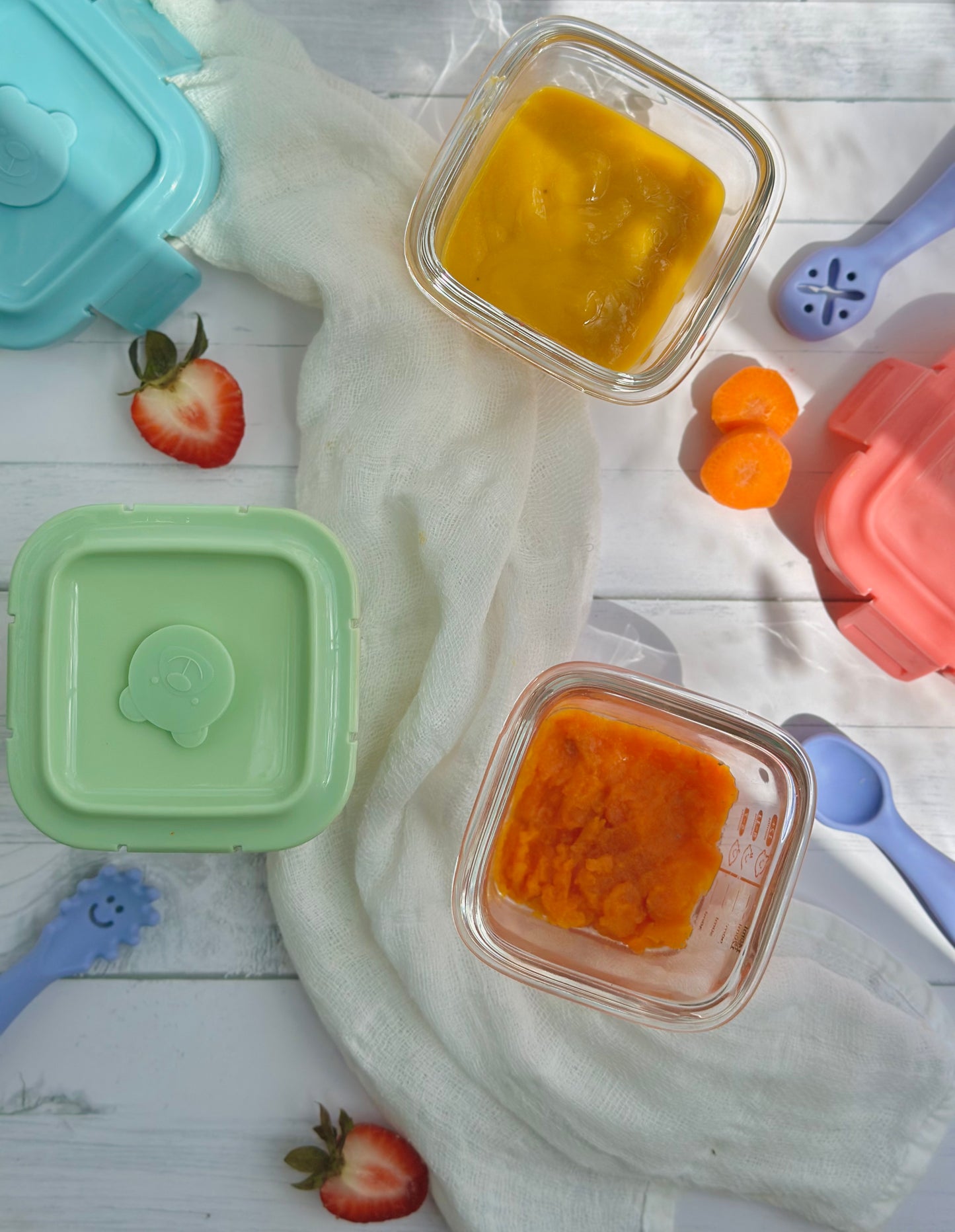 Contenedores de vidrio para almacenamiento de alimentos - Set de 3