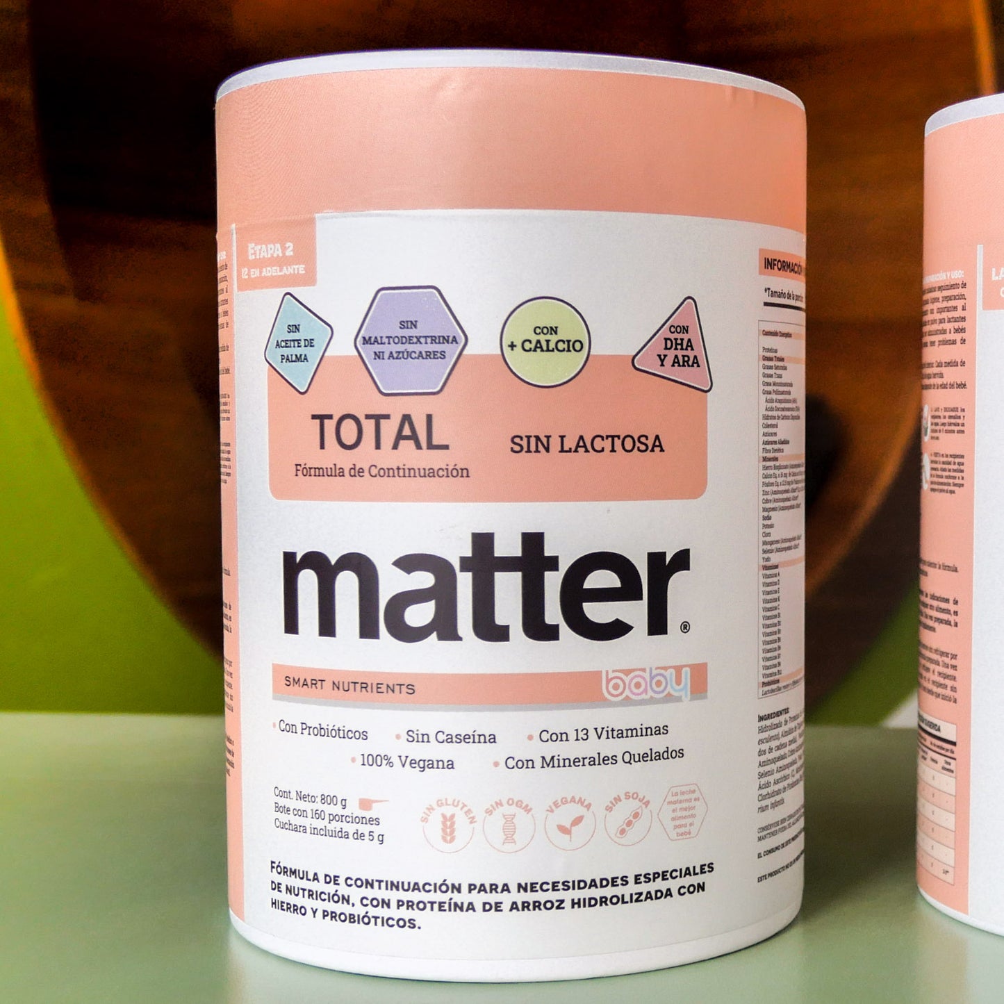 Total Baby: Fórmula sin lactosa (Etapa 1 y Etapa 2)