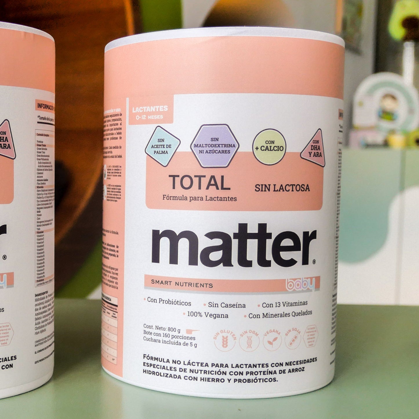 Total Baby: Fórmula sin lactosa (Etapa 1 y Etapa 2)