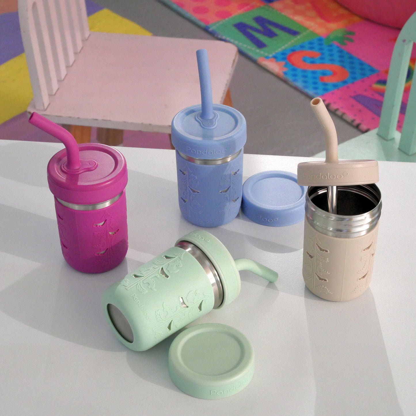 Vasos infantiles con popote