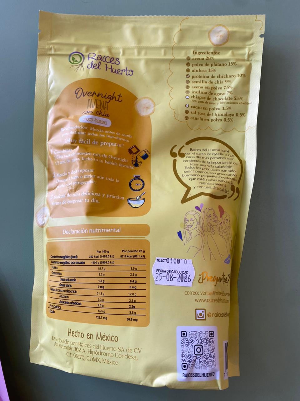 Overnight Avena con Chía