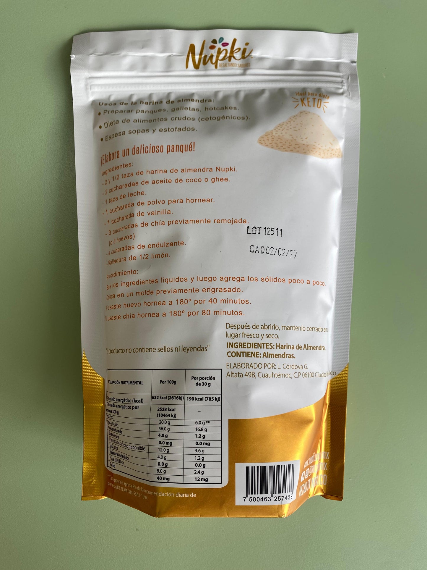 Harina de almendra Nupki