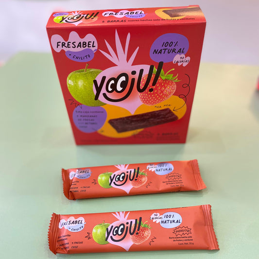 YOOJU! barritas de fruta natural FRESABEL CHILITO caja con 5