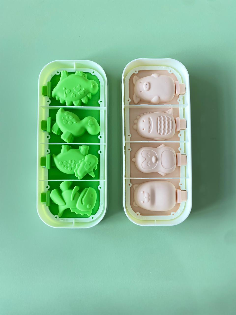 Molde para 4 paletas animales divertidos