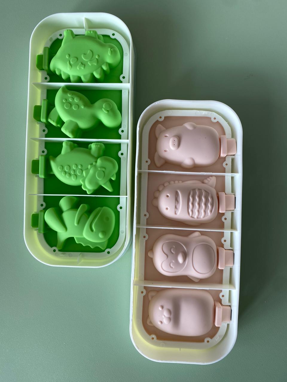 Molde para 4 paletas animales divertidos