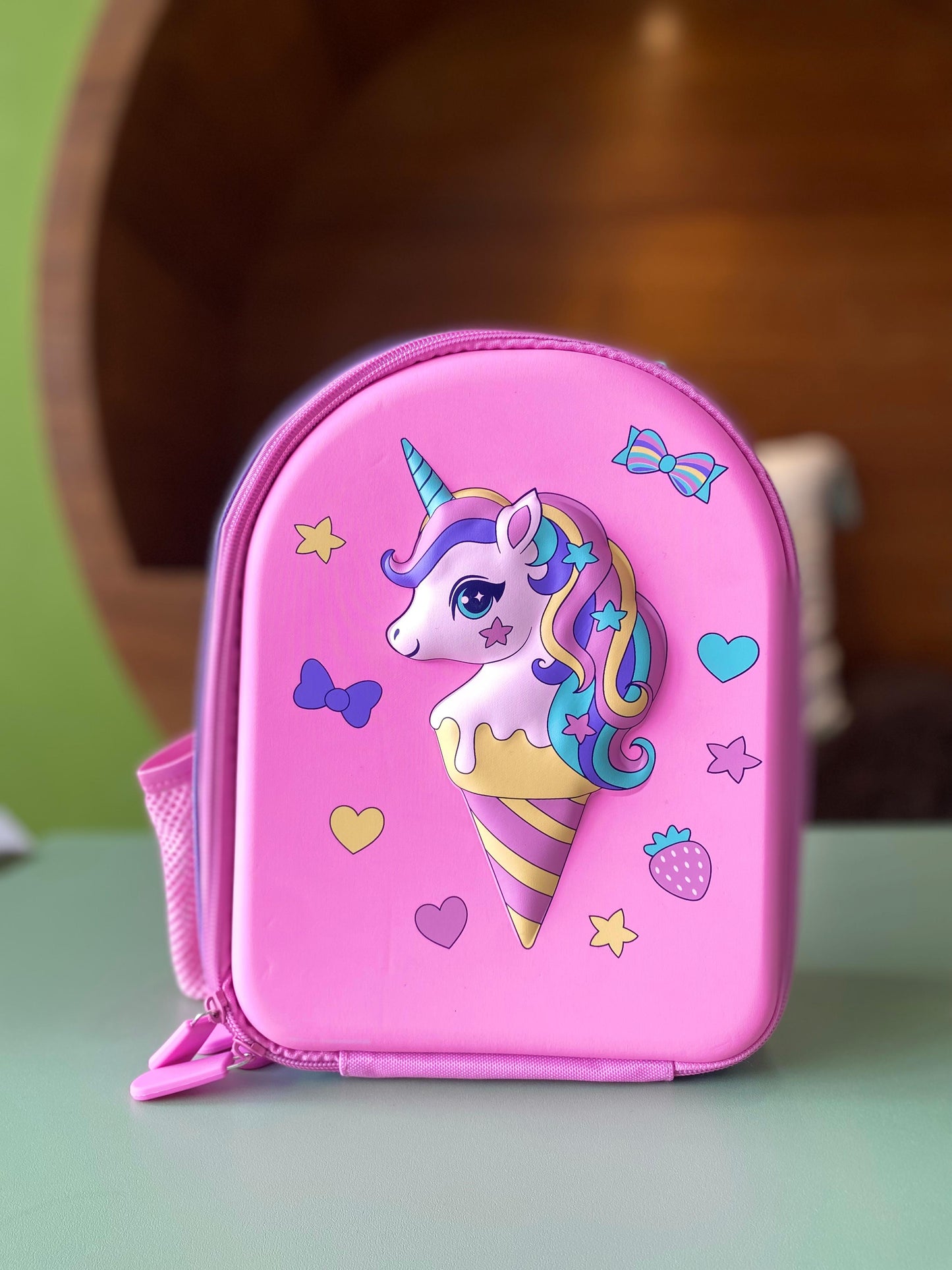 Lonchera rosa unicornio
