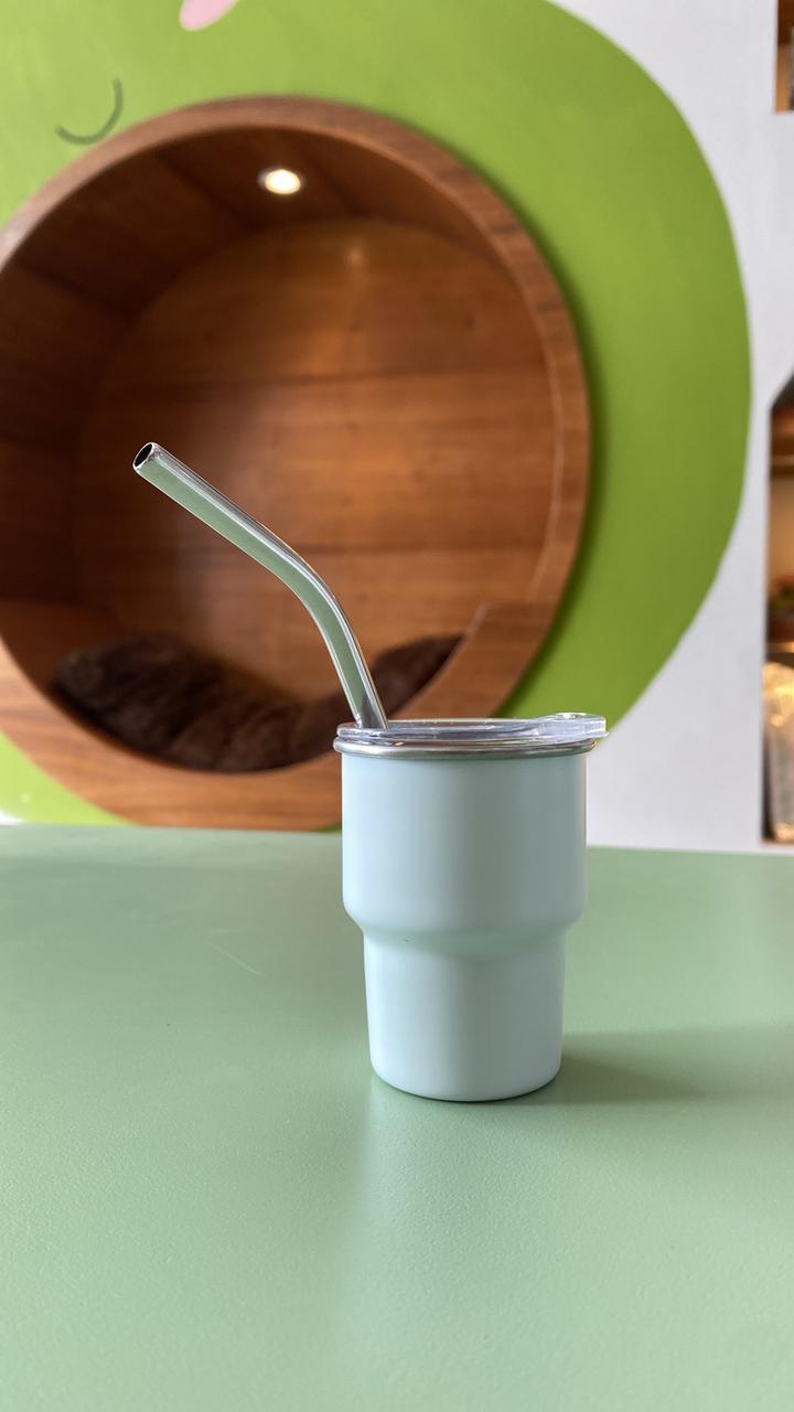 Mini Termo de Acero Inoxidable con Popote