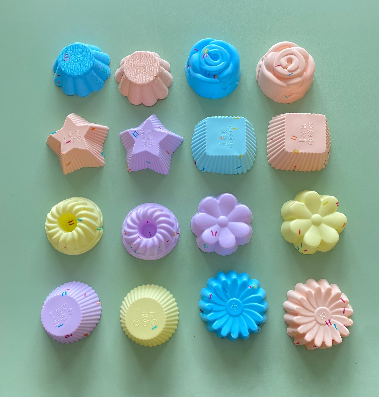 Capacillos de silicona sprinkles (9 piezas)