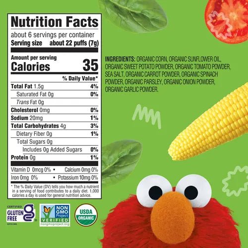 Paquete de snacks vegetales